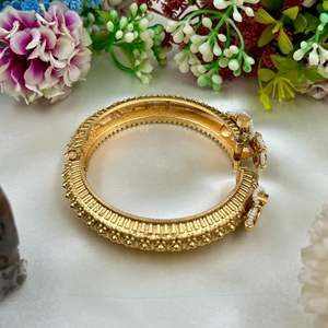 Indian Ethnic Fashion Bangle-Padma Heritage Openable Bangles - Product Image 4