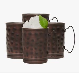 Mug en cuivre rustique émoussé avec finition antique pour les boissons Moscow Mule - Product Image 2