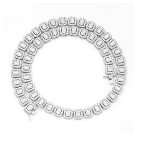 Collier chaîne tennis en moissanite étincelante, bijoux hip-hop glacés, cadeau - Product Image 6