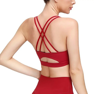 Wholesale Gym Activewear Fitness Workout Sport Wear High Impact Sports <b>Bra</b> Front Zip <b>Padded</b> Yoga for Women Sport <b>Bra</b> - Product Image 2