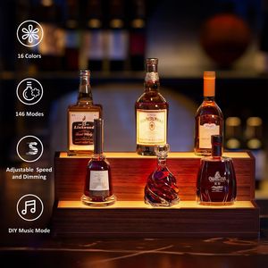Espositore per Bottiglie di Liquori Illuminato a LED da 20 Pollici, Mobile Bar Illuminato Fai-da-Te con Telecomando per Uso Domestico o Commerciale - Product Image 4