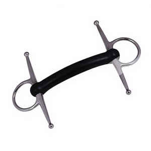 En gros Mors de rênes à joues pleines en acier inoxydable avec embout en caoutchouc pour cheval, équipement équestre par Riaz Jamal Intel - Product Image 3