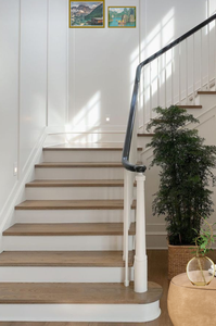 Raccord de connexion pour rampe d'escalier en bois, longueur 9 1/4 po, design moderne, fixation murale pour rampes d'escalier - Product Image 6