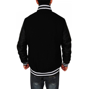 Latest Design Men's Stylish Varsity <b>Jacket</b> High Quality <b>Canvas</b> Stand Collar Baseball Letterman Work <b>Jacket</b> - Product Image 2
