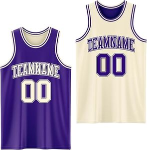 Ensemble de maillots de basket-ball personnalisés MOMENTUM, impression sérigraphique noire, respirant, 100% polyester, unisexe adulte, nom et numéro de l'équipe, sans couture - Product Image 2