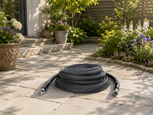 สายยางรดน้ำเกรดเชิงพาณิชย์ ทนทาน ขนาด 5/8 นิ้ว ยาว 50 ฟุต รับแรงดัน 600 PSI พร้อมข้อต่อก๊อกน้ำอะลูมิเนียม - Product Image 2