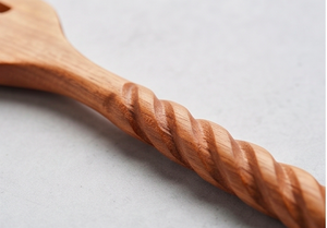 Wooden Flatware <b>Set</b> With Twisted Handle Matte Finish Minimalist Design Reusable For Camping Use Parties And Hotel Use - Product Image 2