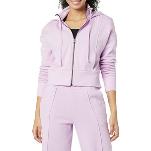 Ensemble de survêtement pour femme avec sweat à capuche délavé à l'acide, pantalon droit et broderie plate, sweat à capuche court personnalisé, ensembles de survêtement vintage pour femme, lavage vintage 2026 - Product Image 1