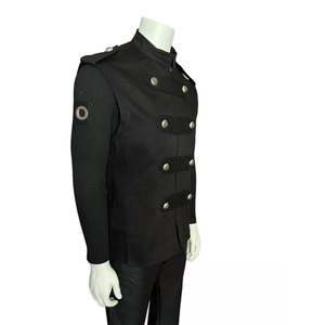 เสื้อกั๊กโกธิคขายส่ง สไตล์ร็อค อีโม กอธ สตีมพังก์ คอตั้ง กระดุมโลหะ โรงงานรับผลิตแบบ OEM ODM - Product Image 4