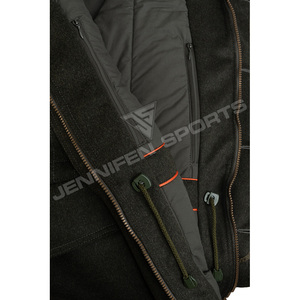 Chaqueta Táctica Acolchada para Exteriores, 100% Lana, Transpirable, Personalizada, para Hombre, Cuello Alto, Térmica, Invierno, Casual, Caza, Forro de Poliéster - Product Image 4