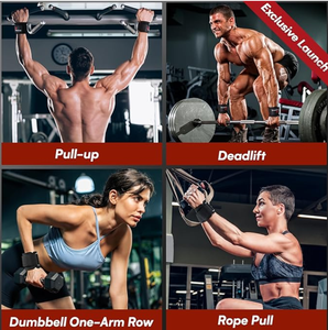 สายรัดข้อมือยกน้ำหนัก PROFIT SPORTS ทำจากนีโอพรีน ทนทาน ปรับได้ พร้อมแผ่นกันลื่น ป้องกันฝ่ามือ เหมาะสำหรับเดดลิฟท์ ดึงข้อ ซิบบิ้ง และยกน้ำหนักหนัก - Product Image 4