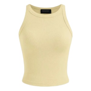 Nouvel arrivage de vêtements de sport pour femmes haut de course sans manches taille haute Leggings respirant léger coton Fitness entraînement avant - Product Image 1