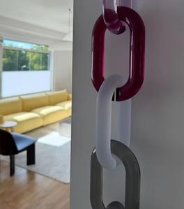 Cadena de eslabones de resina de alta calidad hecha a medida para decoración del hogar, decoración colgante de pared, eslabones de cadena de resina, decoración colgante de pared colorida - Product Image 5