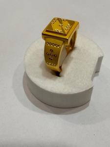 Bague en laiton pour homme plaquée or 18 carats, bijou de mode vintage décontracté, cadeau de mariage ou de fête, produit artisanal en gros - Product Image 4