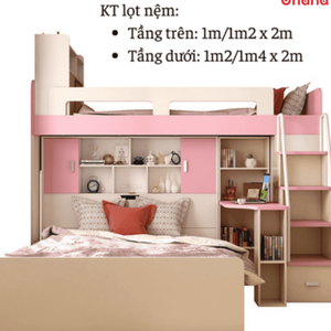 Lit superposé intelligent Ohaha avec armoire intégrée et bureau - GTTM003 - Product Image 4