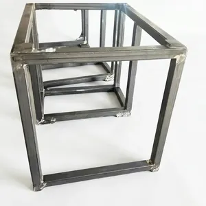 Structure carrée en acier au carbone et acier inoxydable, construction métallique industrielle argentée, durable, revêtement en poudre Sparxwizz - Product Image 5
