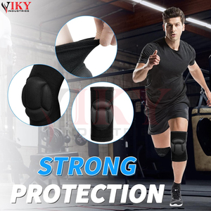 Genouillères de protection réglables, légères et durables, en une seule couleur noire, service OEM, nouvelle arrivée, fabrication sur mesure - Product Image 3