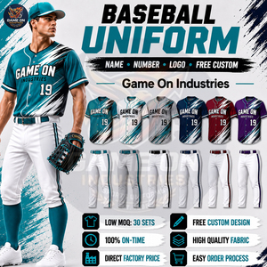 Ensemble Maillot et Pantalon Personnalisés 2026 avec Logo d'Équipe, Tissu Respirant, Confortable, Nouveau Design Unique, Uniforme de Baseball - Product Image 2