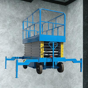 Plataforma Elevadora Hidráulica Móvil Tipo Tijera con Estabilizadores, Plataforma de Trabajo Elevada para Mantenimiento Industrial - Product Image 3