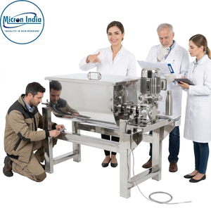 Mélangeur à ruban horizontal industriel en acier inoxydable 100L pour poudres et granulés |   Moteur à induction robuste à revêtement sec - Product Image 1