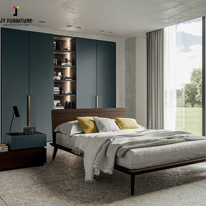 Muebles JY RTA armario de dormitorio de alto brillo diseño elegante estantes ajustables Organizadores de armario colgantes - Product Image 1