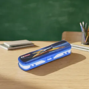 VIKAS Original <b>MINI</b> Pencil Box Durable Plastic Organizer Case for Carrying Pens Pencils Sharpener <b>Scale</b> Eraser and School - Product Image 5