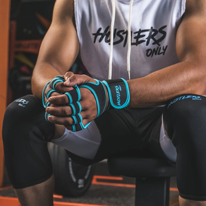 Custom Half-finger Gym Fitness Gloves <b>Foam</b> <b>Padding</b> Bodybuilding Training Palm Protection Cross-fit Weightlifting Unisex workout - Product Image 4