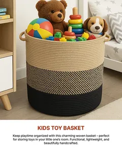 Jute <b>Laundry</b> <b>Basket</b> for Clothes and Toy Storage, Jute Storage <b>Basket</b> and <b>Laundry</b> Bag - Product Image 6