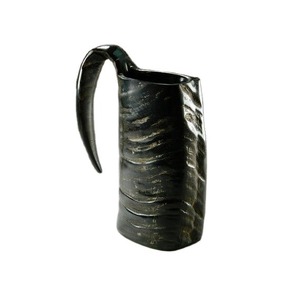Jarra de Cerveza de Cuerno de Búfalo Desechable, Ecológica y Hecha a Mano, Regalo Sostenible para Fiestas Vikingas - Product Image 4