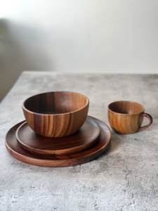 Handcrafted Mango Wood Charger <b>Plate</b> with Safe Surface for Food & Cakes Biodegradable Eco-Friendly Unique Carved Artistic Design - Product Image 3