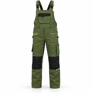 Overoles de Trabajo Personalizados OEM para Hombre, Overoles de Dos Tonos con Bolsillo en el Pecho, Refuerzo en las Rodillas, Uniformes de Trabajo - Product Image 2