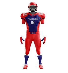 Uniforme de football américain de haute qualité, respirant et anti-humidité, composé d'un maillot et d'un pantalon conçus pour la performance d'équipe - Product Image 1