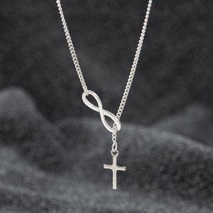 Collar con Colgante de Cruz Infinita para Mujer, Joyería Minimalista de Fe, Cadena de Oro y Plata, Regalo Cristiano - Product Image 2