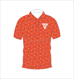 Men Printed Polo Shirt Orange Confetti Pattern Short Sleeve Casual Summer Polo T Shirt Custom Design - Product Image 4