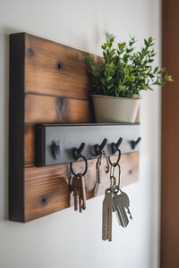 Organisateur de clés en bois pour la maison avec votre logo - Product Image 6