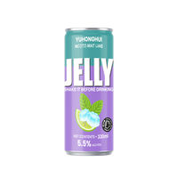Bebida Alcohólica en Gelatina con Sabor a Mojito, Menta y Lima, 5.5% Vol, 330ml, en Lata, Lista para Beber, Alta Calidad, Certificación HACCP, Vino de Frutas
