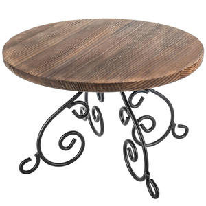 Base Redonda de Madera Ecológica Hecha a Mano con Acabado Natural Elegante para Exhibición de Pasteles de Cumpleaños, Mesa de Postres para Bodas - Product Image 1