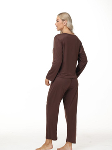 Private Label <b>Women</b> <b>Pajamas</b> Set Modal Cotton Nightwear <b>2</b> <b>Piece</b> Sleepwear Short Sleeve Lounge Wear - Product Image 5