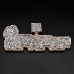 จี้เงินแท้ S925 คุณภาพสูง สไตล์ฮิปฮอป ประดับเพชรโมอิสซาไนต์ VVS รูปตัวอักษร ดีไซน์หรูหรา สำหรับโอกาสพิเศษ เช่น วันครบรอบ - Product Image 3