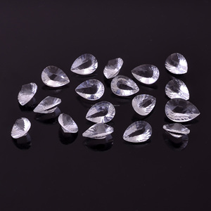 Fine qualité cristal naturel facettes poire forme diamant Cabochon lâche fabrication de bijoux boucles d'oreilles Bracelets propriétés curatives - Product Image 1