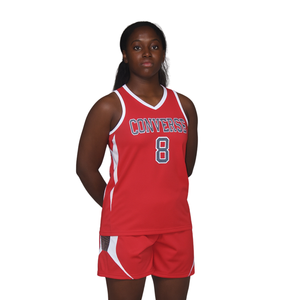 Tenues de basketball en twill pour femmes, uniformes de basketball personnalisés, logo d'équipe brodé, vêtements d'équipe athlétique féminine, ensemble de vêtements de sport - Product Image 1