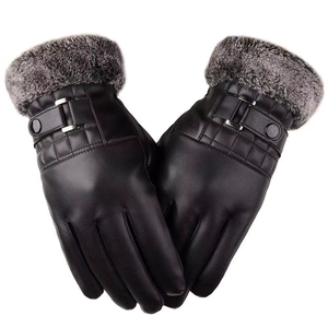 Guantes Deportivos de Cuero Genuino Unisex de la Marca Geo Brother, Estilo Nuevo, para Conducir en Invierno, Modernos, Transpirables, Ligeros, con Pantalla Táctil - Product Image 1