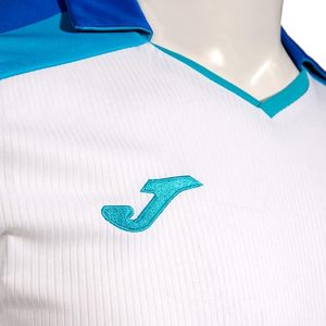 s Soccer Jersey Men <b>White</b> Blue Embroidered H Logo Turn-down Collar Short Sleeve Breathable Polyester Sports Apparel - Product Image 5