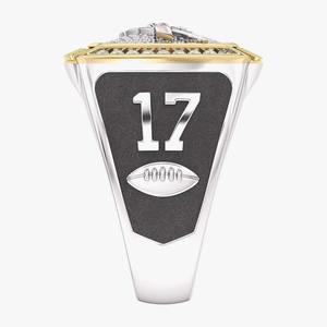 Anillo de Campeonato de los Buffalo Bills, Totalmente Personalizado, Clásico, de Dos Tonos, para Hombre, Personalizado para Escuela Secundaria o Universidad, Aleación con Moissanita - Product Image 3