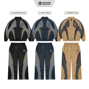 2026 New Arrival Men's Winter Two-Piece Breathable Windbreaker Tracksuit <b>Hoodie</b> Shorts Set Customizable Nylon Polyester - Product Image 4