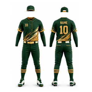 Uniformes de Béisbol y Sóftbol Personalizados al por Mayor de Alta Calidad, Transpirables, Antibacterianos, de Secado Rápido, 100% Poliéster - Product Image 6