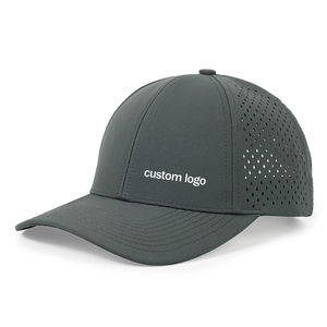 Gorra Deportiva Personalizable con Orificios Cortados con Láser, Gorra de Béisbol de 5 Paneles con Logotipo de Goma de Alta Calidad para Hombre, Impermeable - Product Image 6