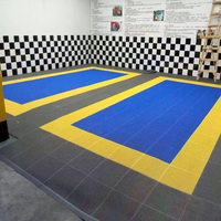Suelo de Vinilo Plástico de 10 mm para Garaje, Baldosas de PVC Encajables para Fábrica, Taller y Almacén, Suelo para Gimnasio