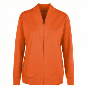 Chaqueta Médica Personalizable al por Mayor para Mujer, con Cierre Frontal, Tela Elástica, Cuello Plano, Bolsillos, Uniforme de Clínica - Product Image 4