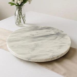 Organizador de Bebidas Giratorio de Mármol, Personalizado de Fábrica, Soporte Redondo para Servir Aperitivos, Lazy Susan de Mármol en Oferta - Product Image 5